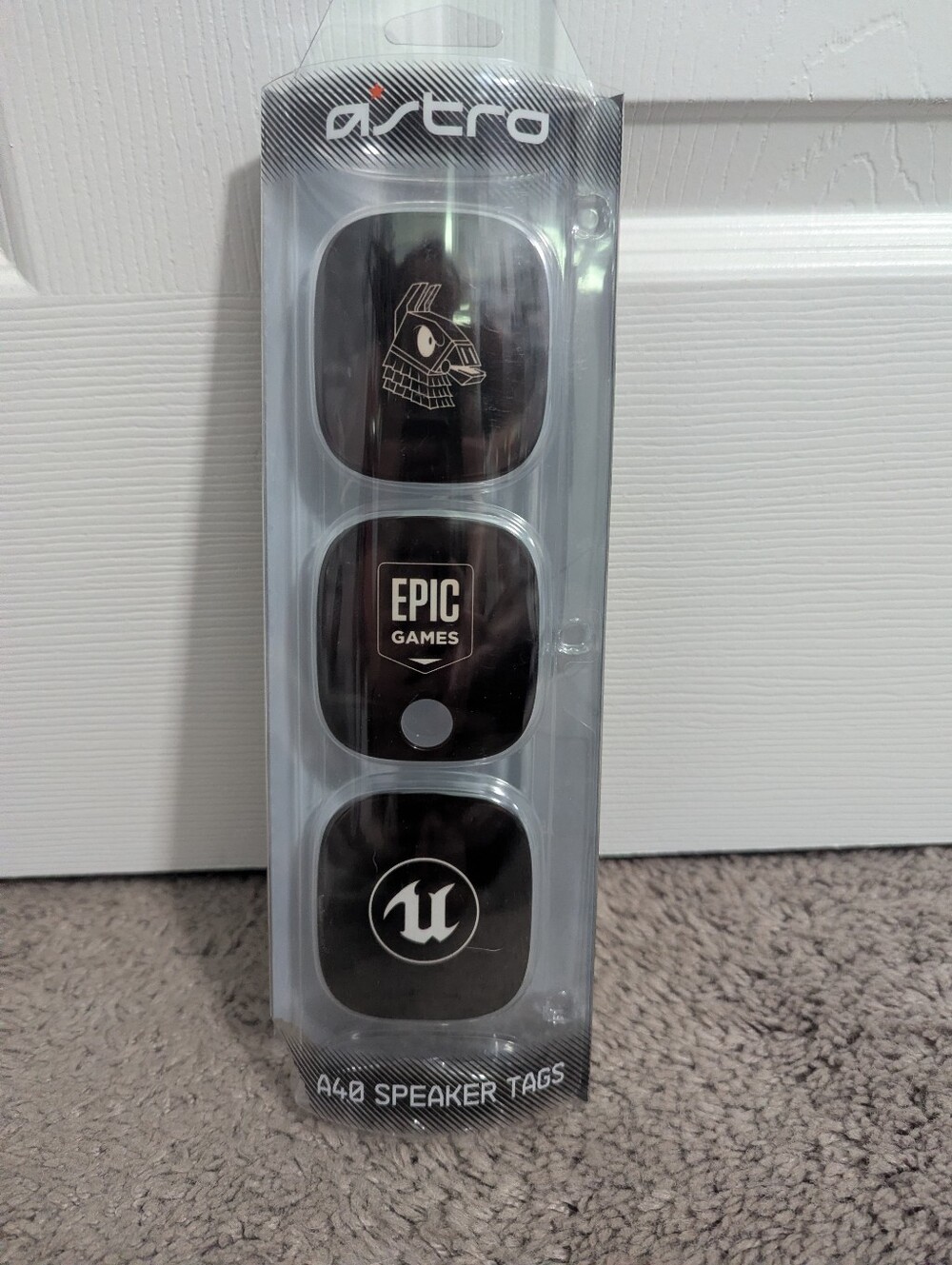 Astr A40 Speaker Tags in Black with Epic Games & Logos